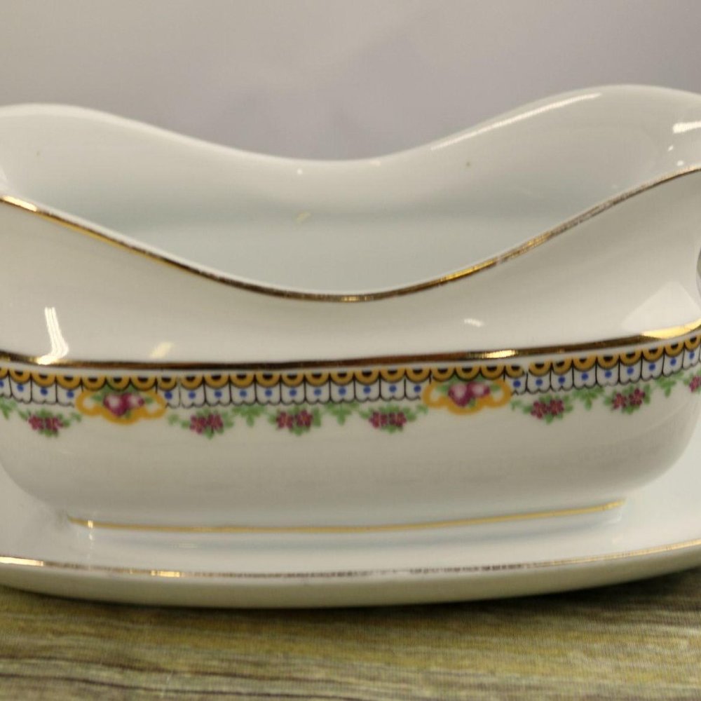 Epiag Tosca Gravy Boat Vintage Czechoslovakia Blue